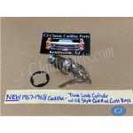 NEW 1967-1968 Cadillac Deville Eldorado Calais Fleetwood TRUNK LOCK CYLINDER WITH OE STYLE CADILLAC CREST KEYS